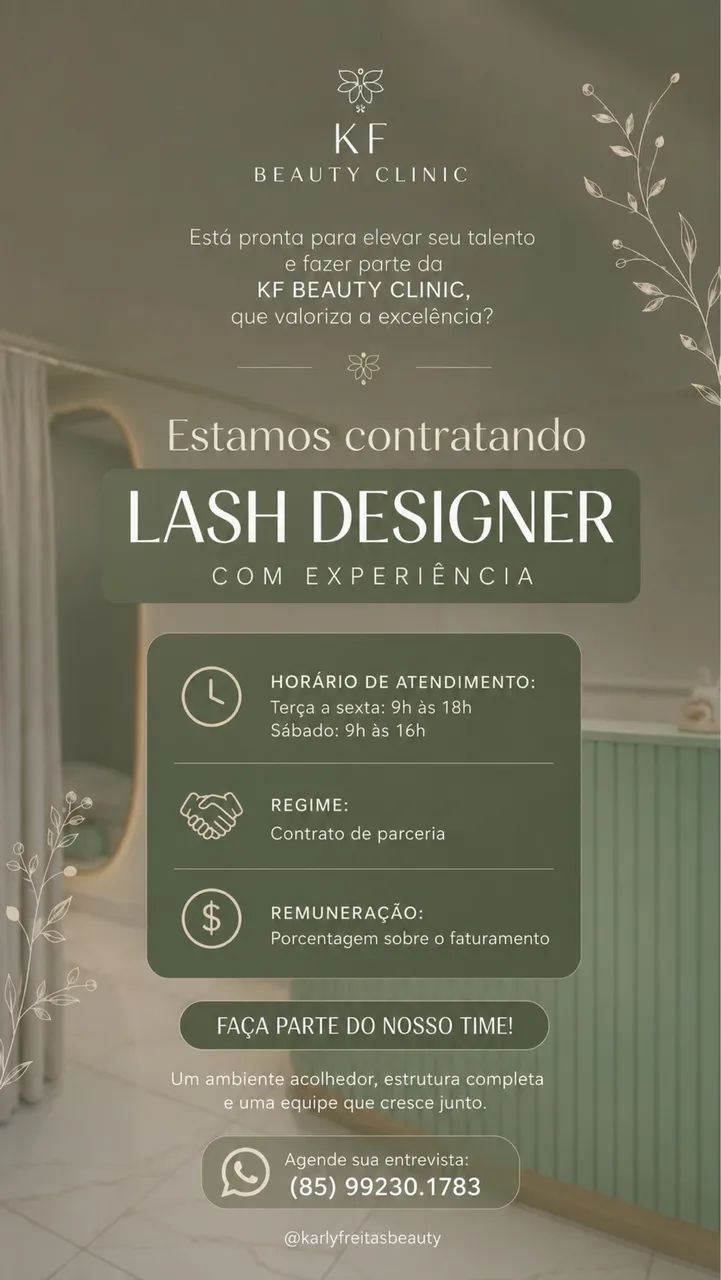 ESTAMOS CONTRATANDO | LASH DESIGNER 