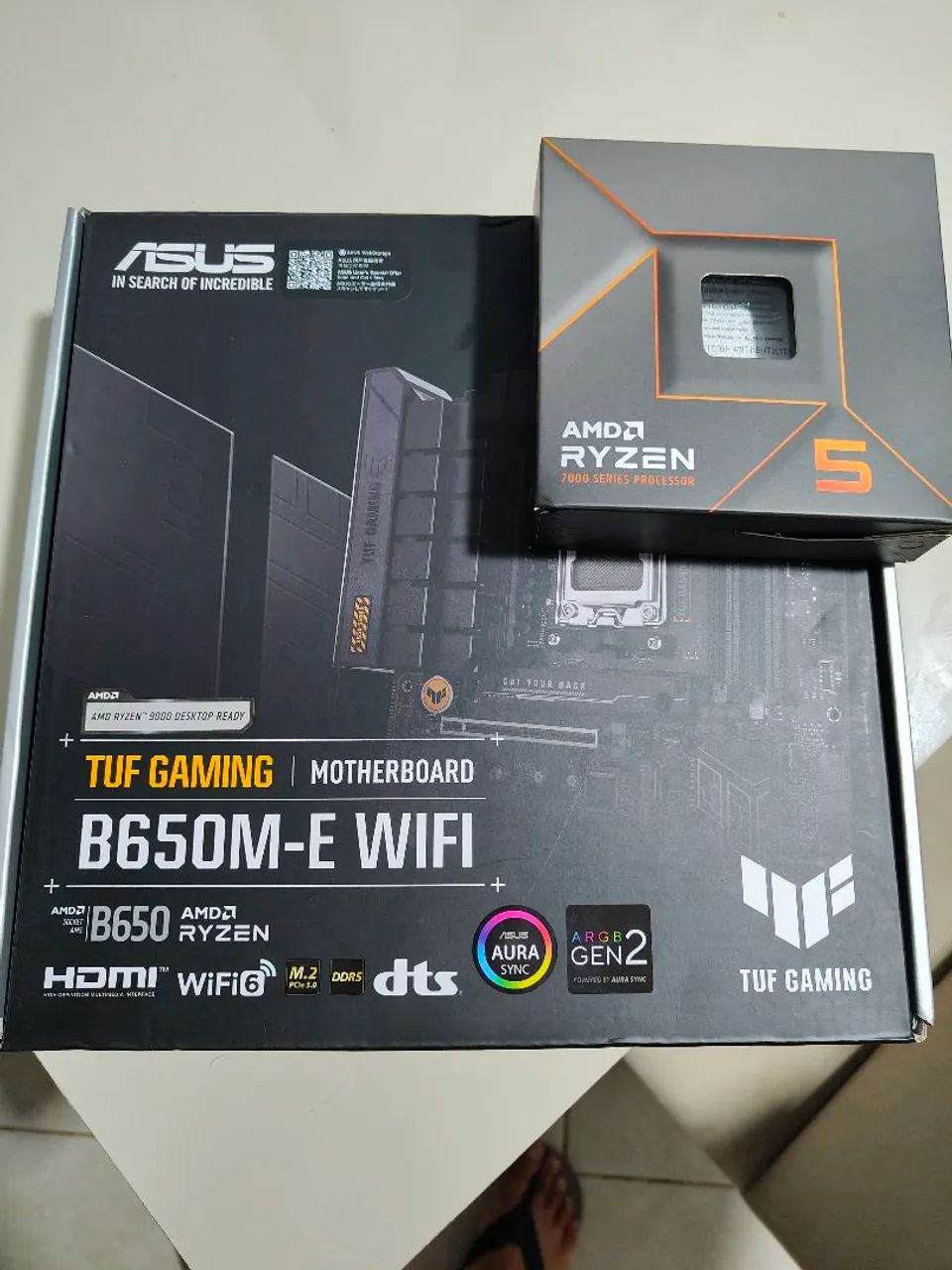 KIT ASUS TUF Gaming B650M-E WIFI + RYZEN 7600X + 1x16gb HYPERX RGB