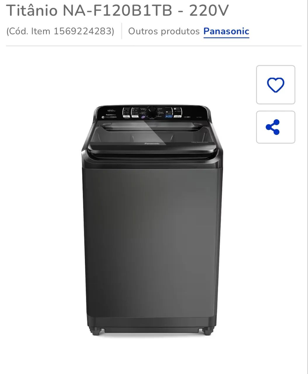 Máquina de lavar Panasonic 12kg - Foto 4