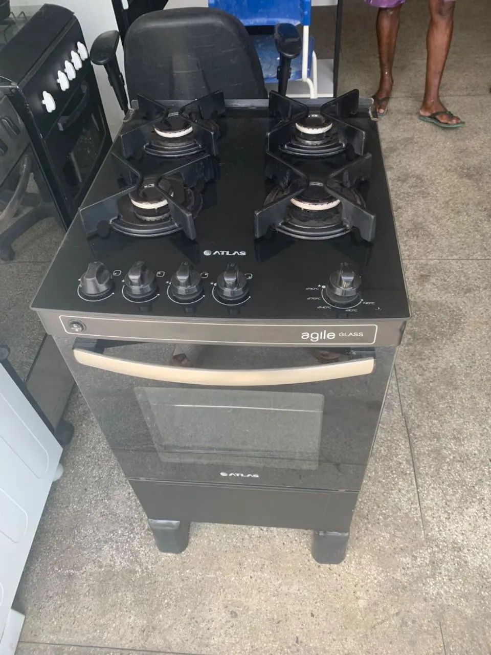 Fogao mesa de vidro Manual