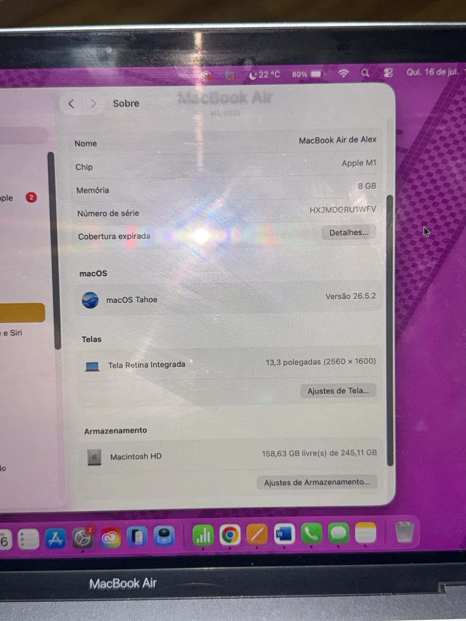 MacBook 13 pro M1 256 - Foto 3
