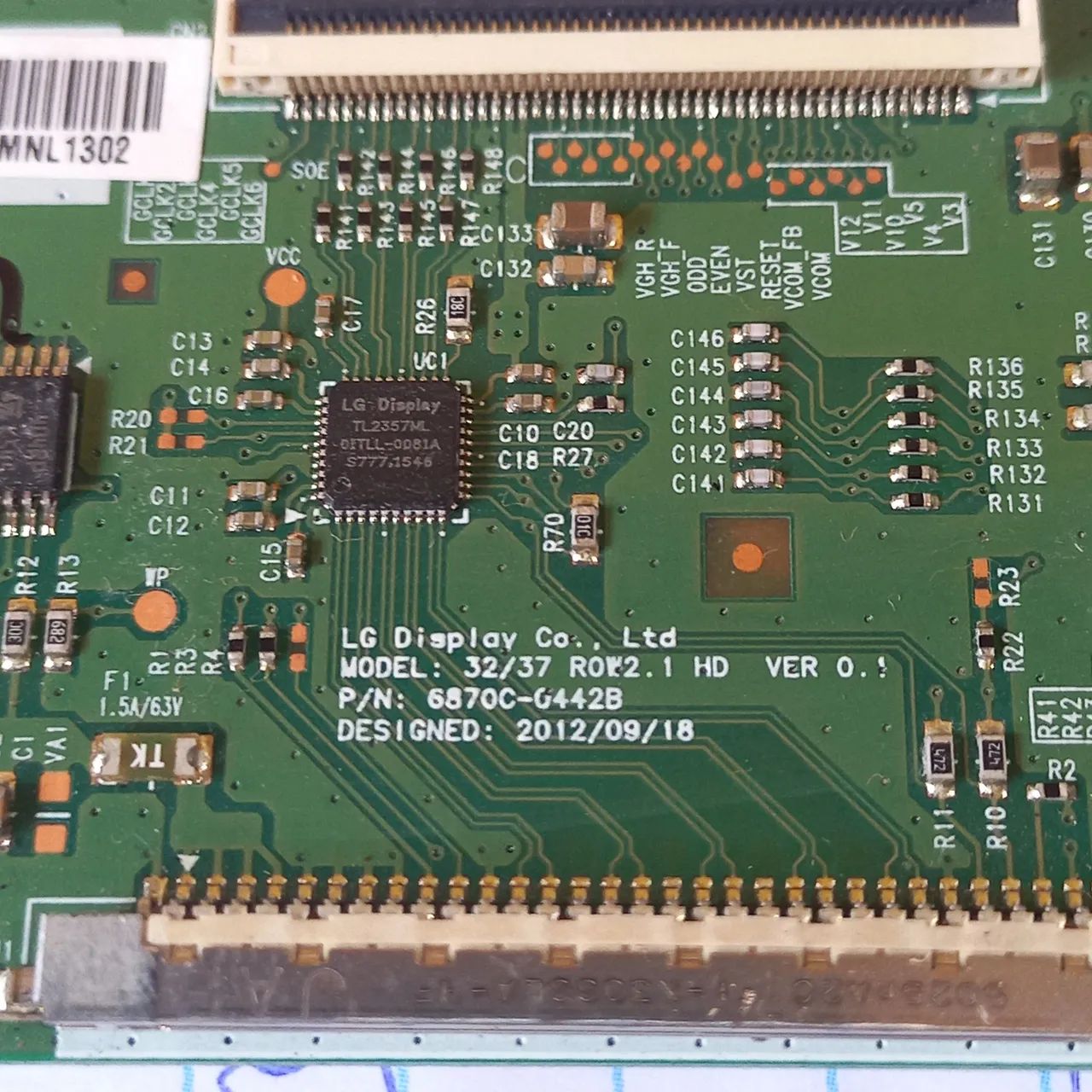 Placa t-con para tv lg 32Lh515B - Foto 3