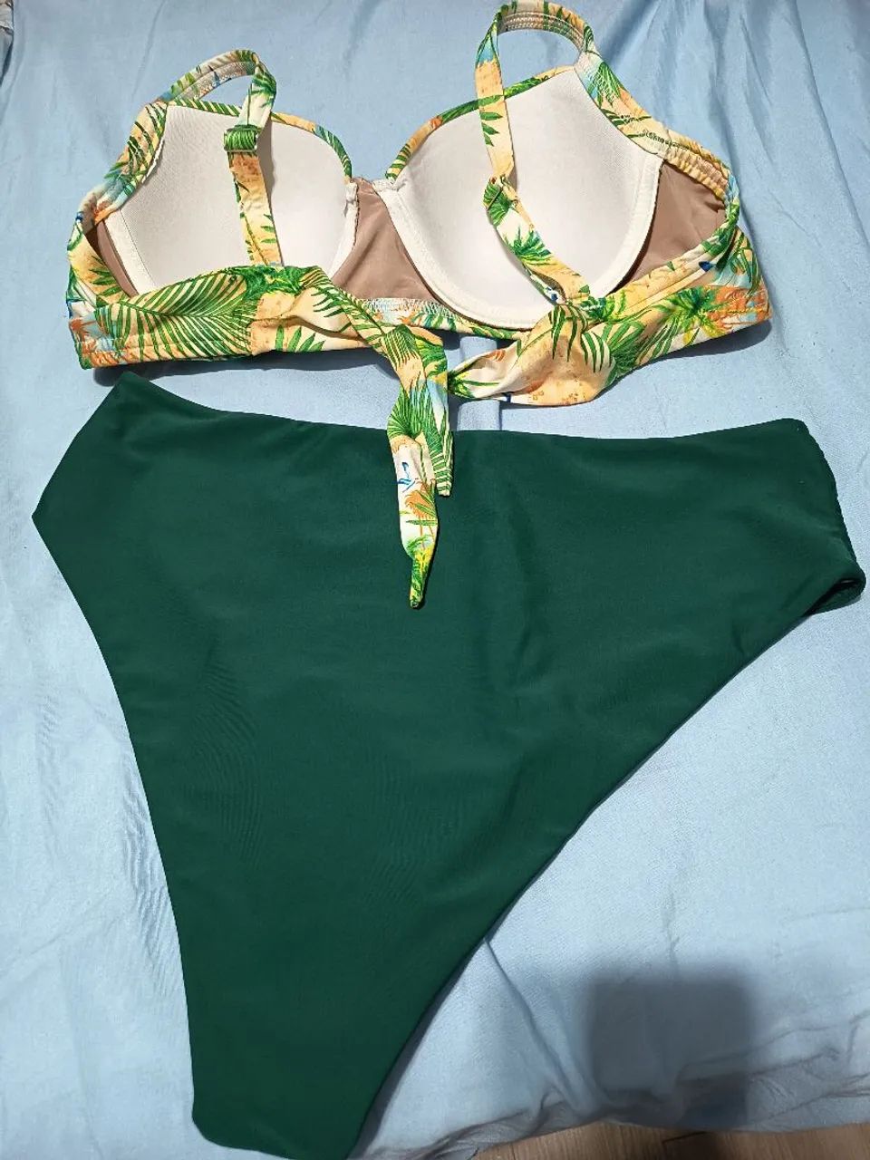 Biquíni plus size GG verde musgo com top bojo Novos - Foto 2