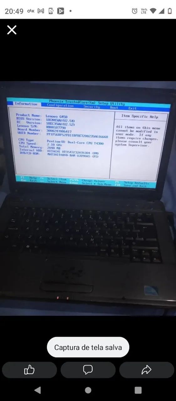 Notebook Lenovo