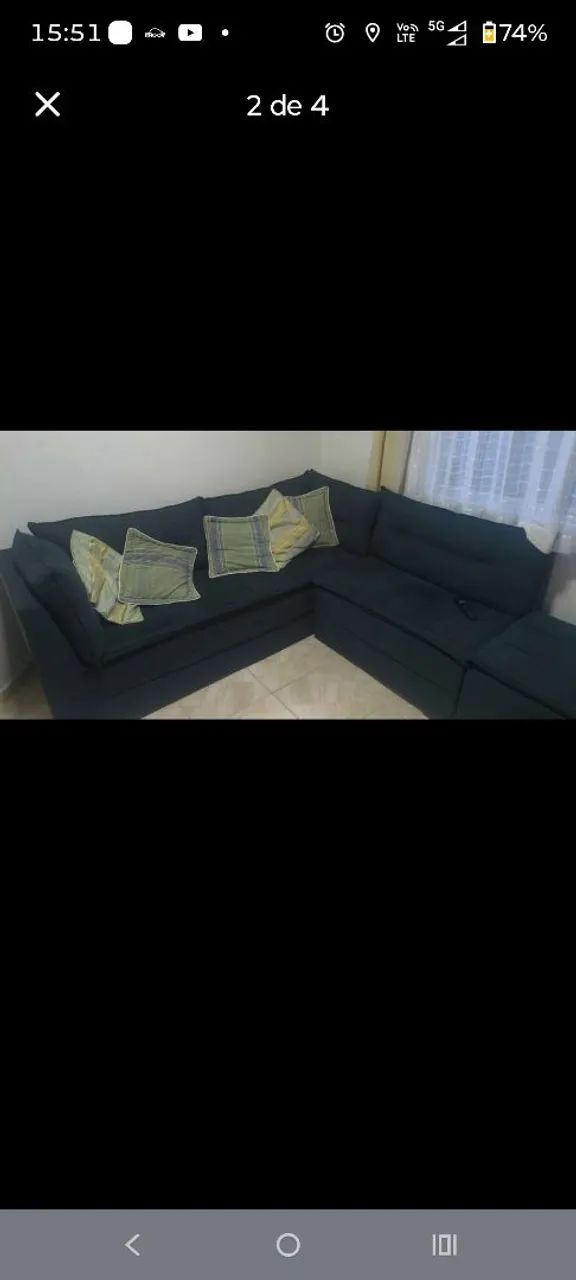 Sofá de canto 900 reais e 3 X  - Foto 4
