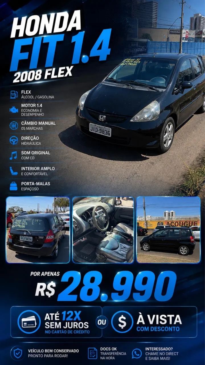 Honda Fit Fit LX 1.4/ 1.4 Flex 8V/16V 5p Mec. 2008