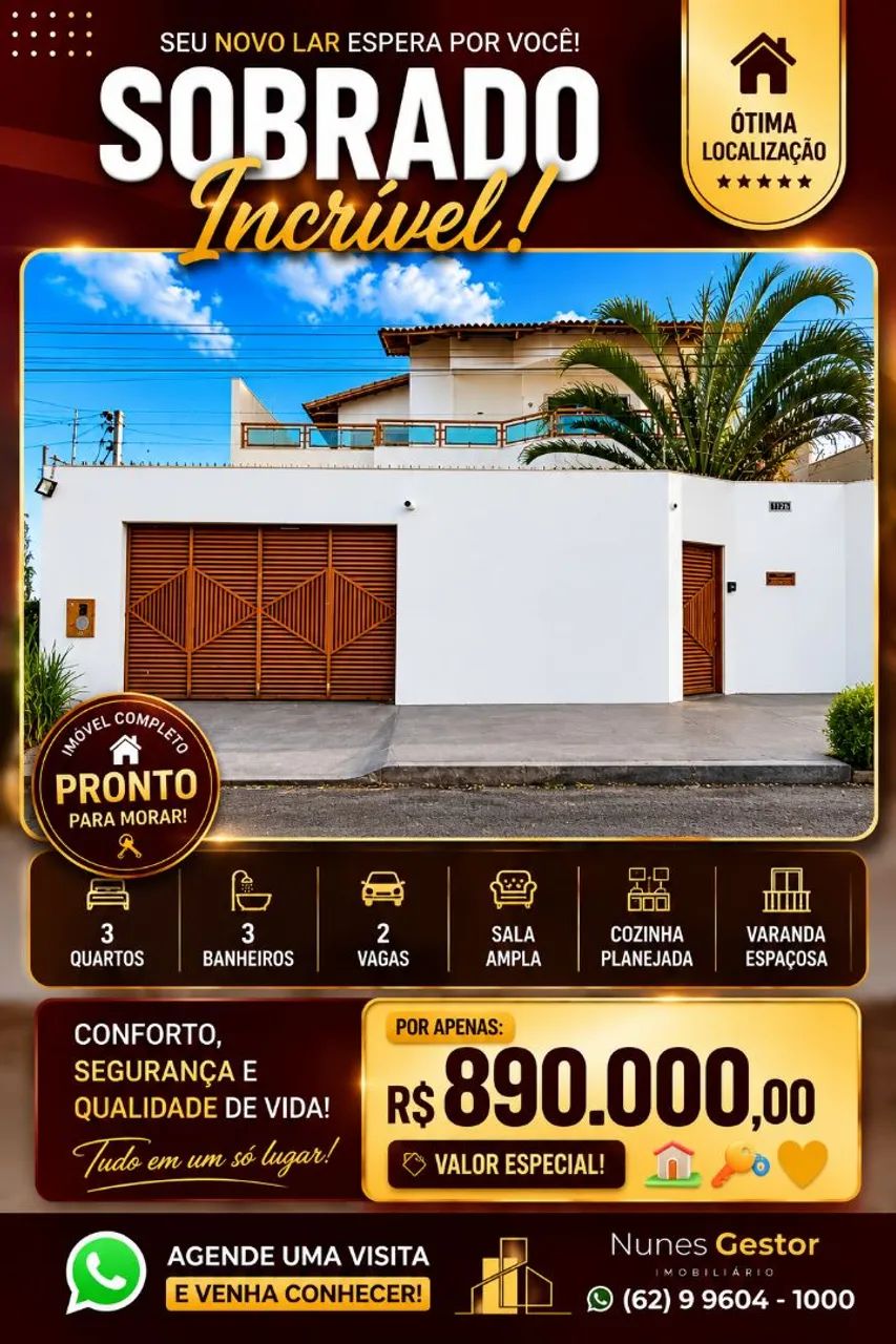 Sobrado a venda Goiânia 