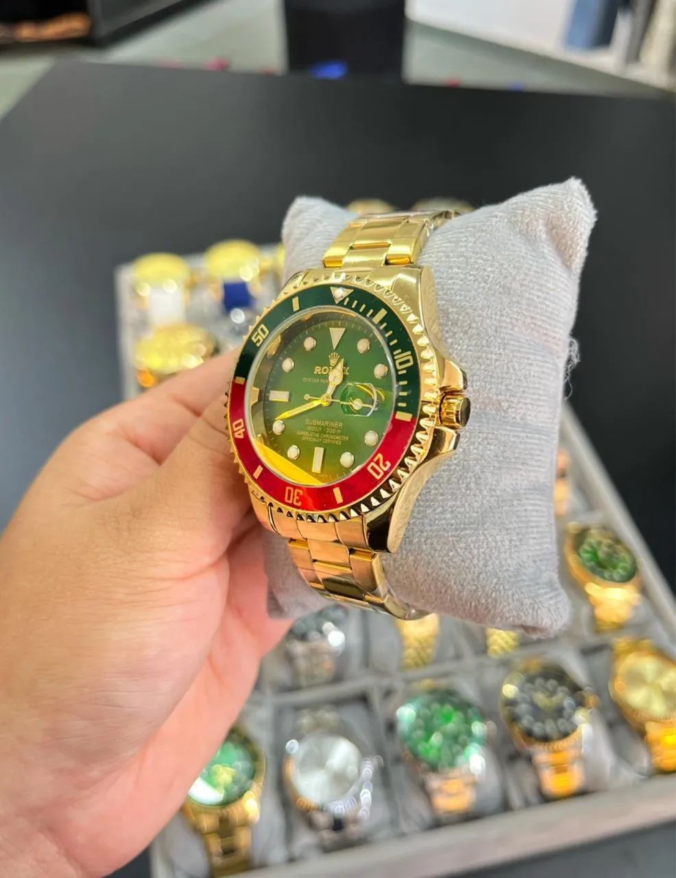 Relógio Submariner dourado - Foto 3