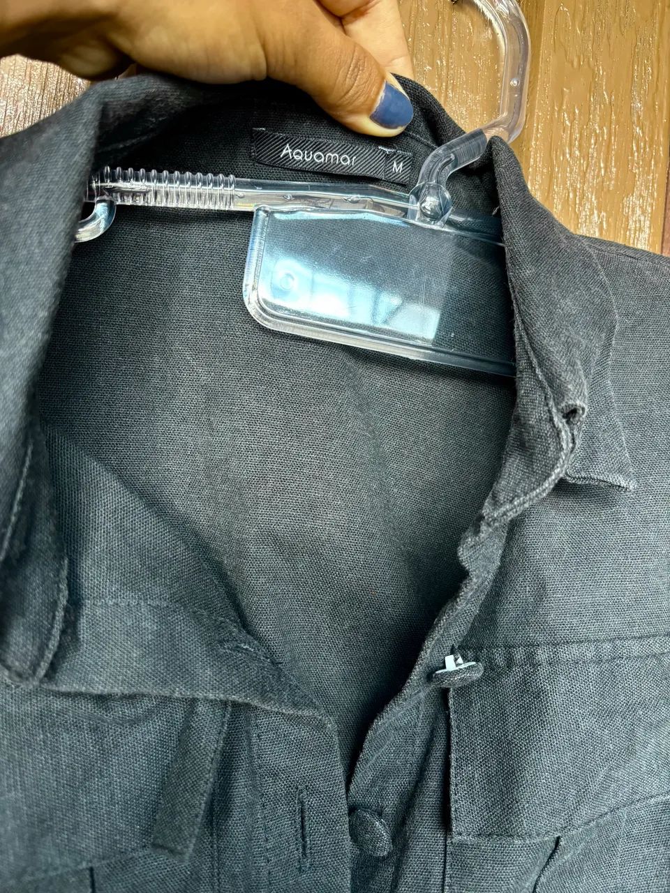 Cropped Preto Aquamar com Bolso - Foto 2