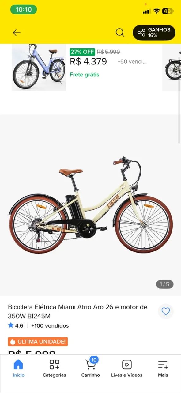 Bicicleta elétrica átrio  - Foto 5