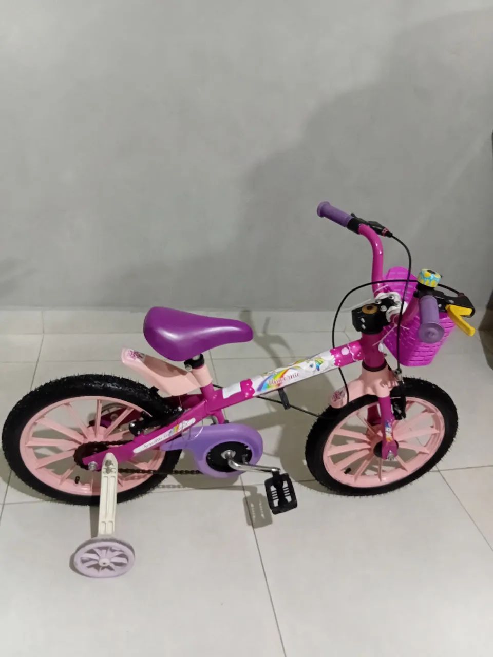 Bicicleta infantil aro 16 unicórnio  - Foto 3