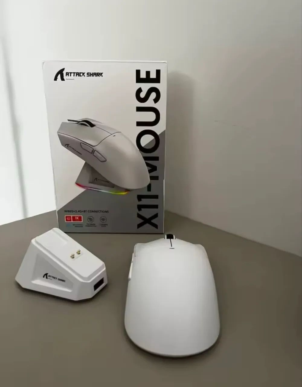 Mouse Gamer Attack Shark X11 com Dock 22.000 DPI Lacrado! Zerado! - Foto 2