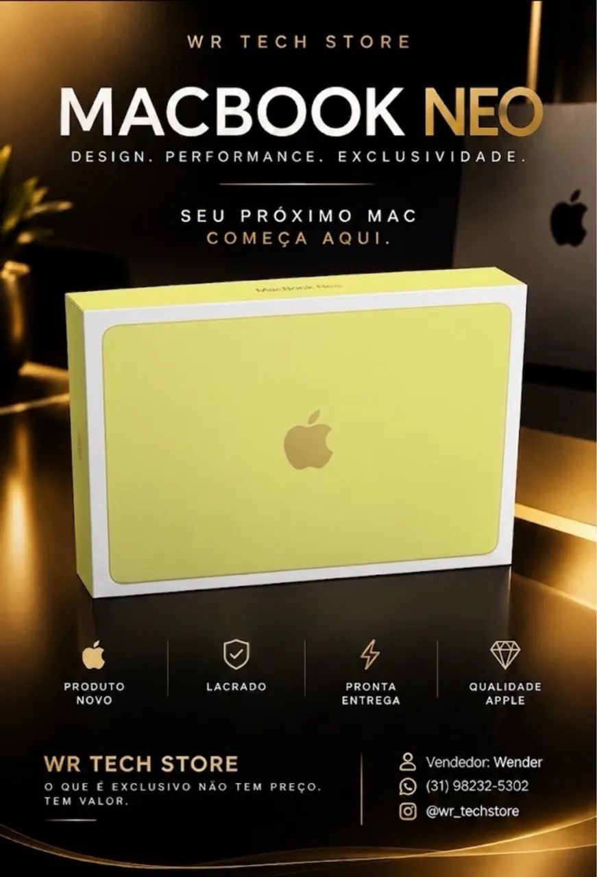 MacBook Neo Amarelo 8/256GB 