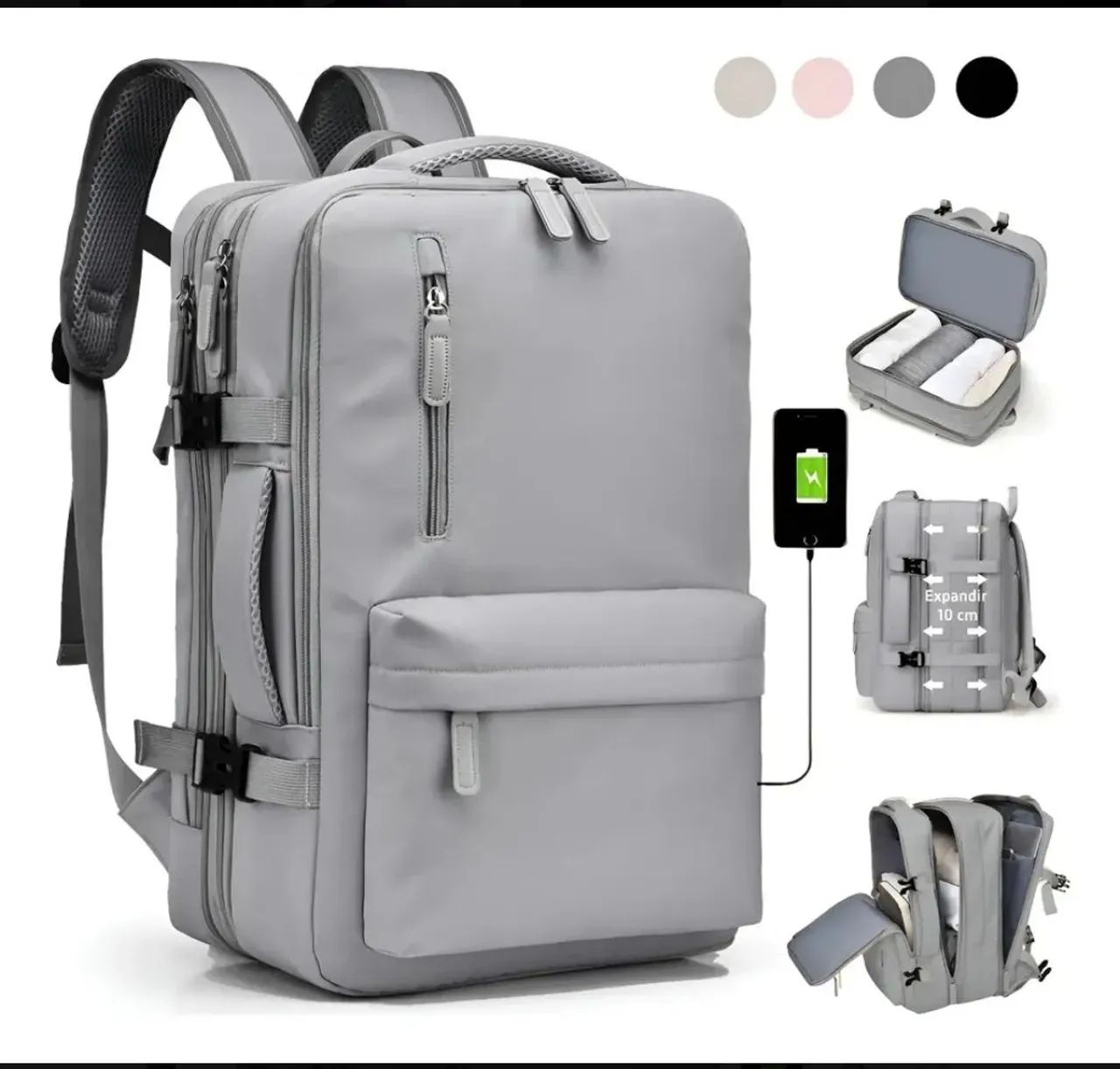 Mochila 17 Litros Prova Dagua Cinza