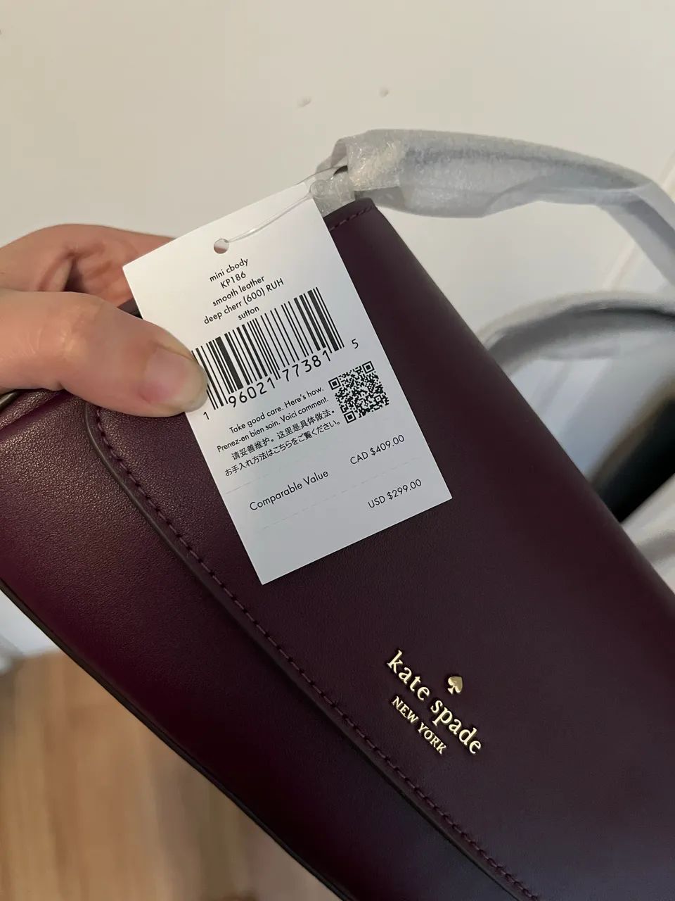 Bolsa de Couro Kate Spade Sutton Mini Deep Cherry (NOVA e ORIGINAL)