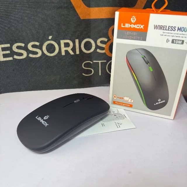 Mouse Sem Fio a bateria - Recarregável - Wireless USB - Foto 2