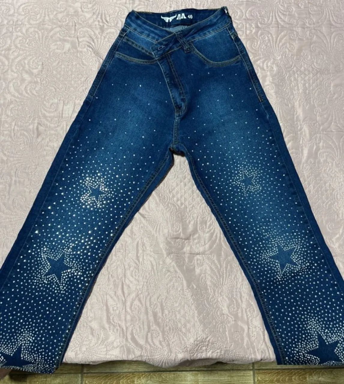 Calça Jeans Country com Brilho