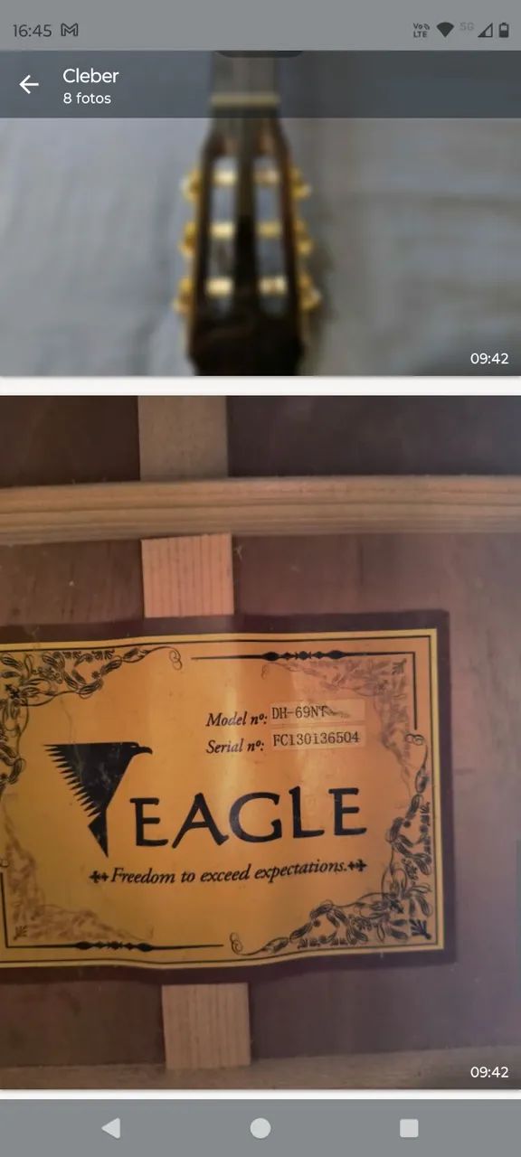 Violão Eagle, acompanha capa + itens - Foto 5