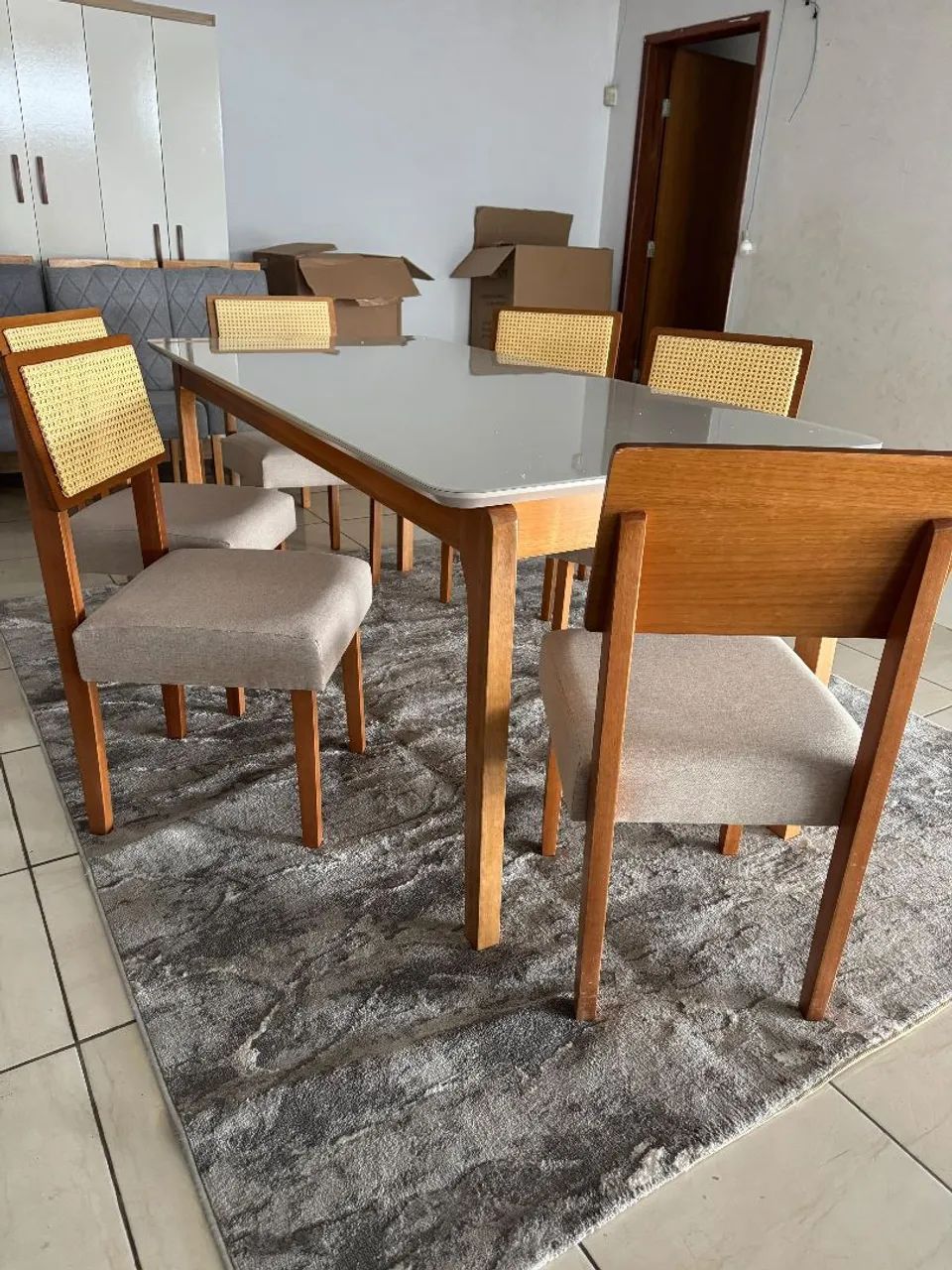 Mesa cativa 1.80 6 cadeiras  100% madeira maciça  - Foto 2
