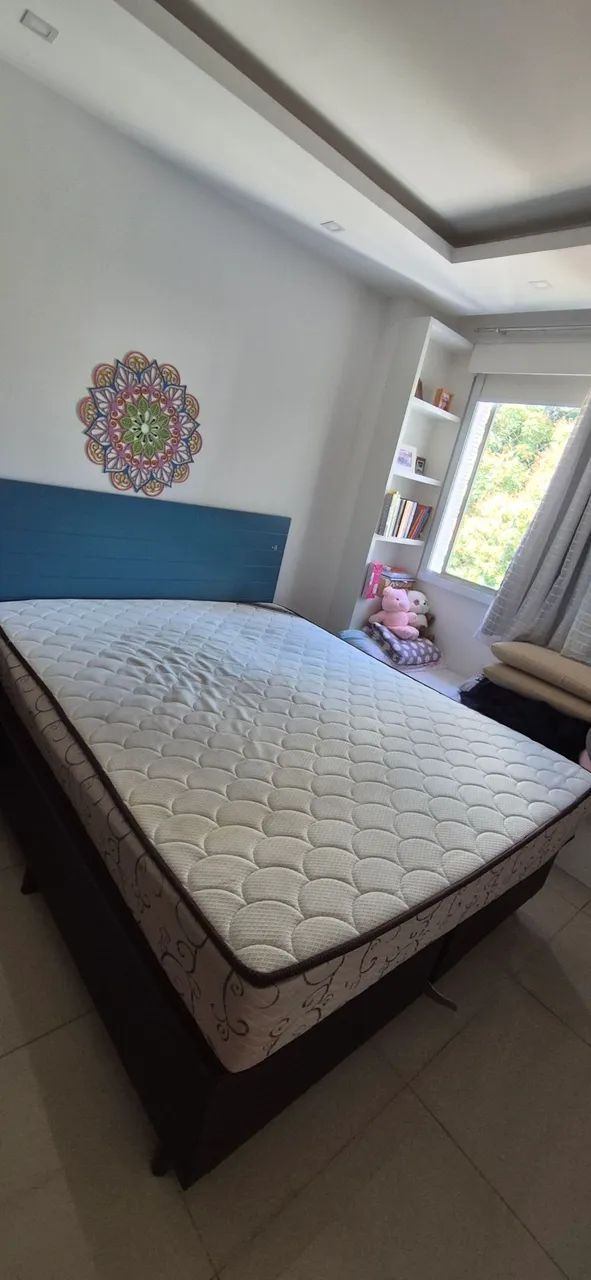 Cama Queen (Base + Colchão) Ortobom - Foto 3