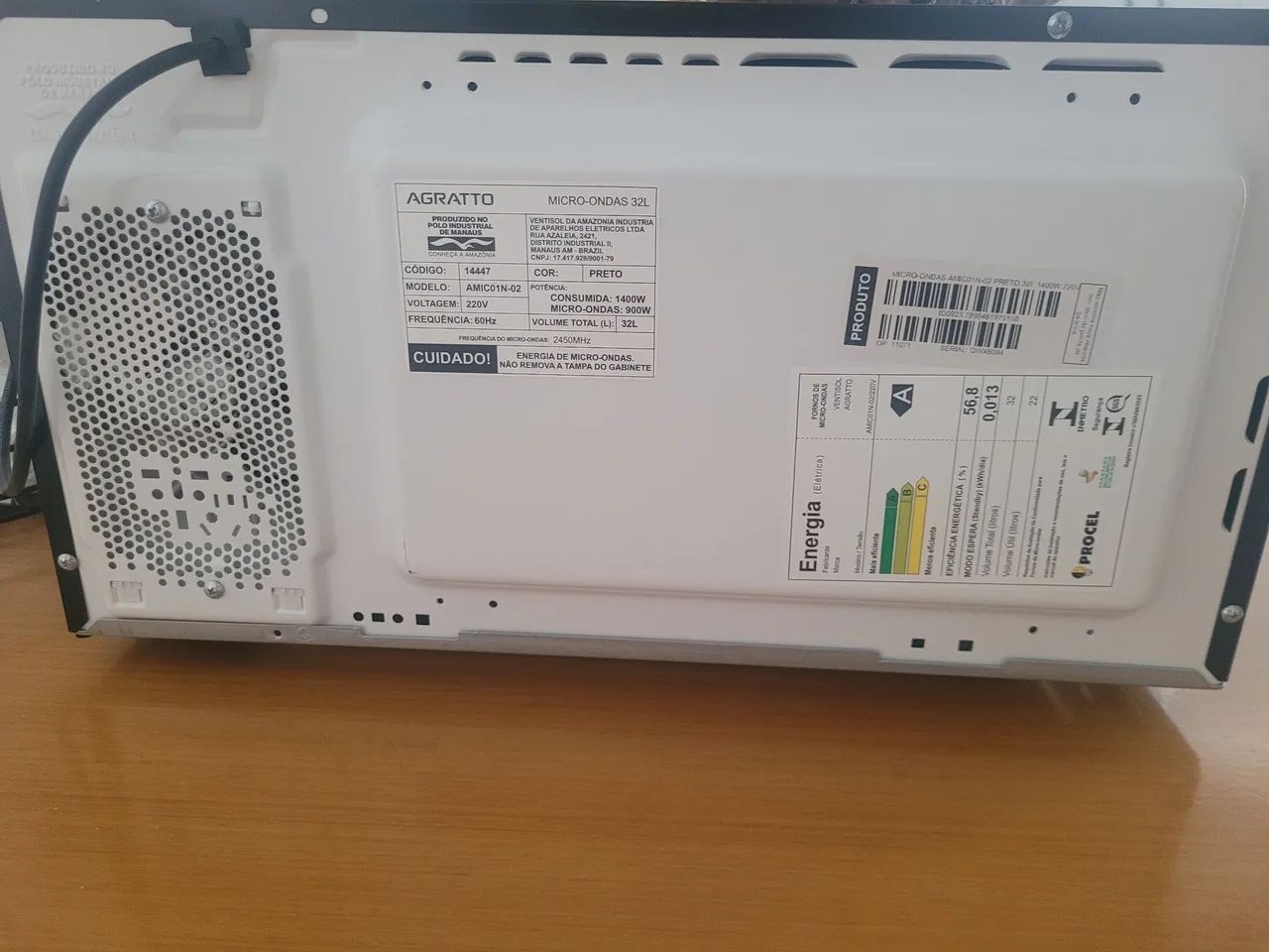 Micro-ondas Agratto 32L preto - pouquíssimo usado - Foto 3