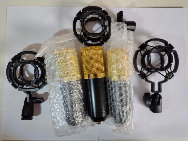 kit de microfones para estudio e lave