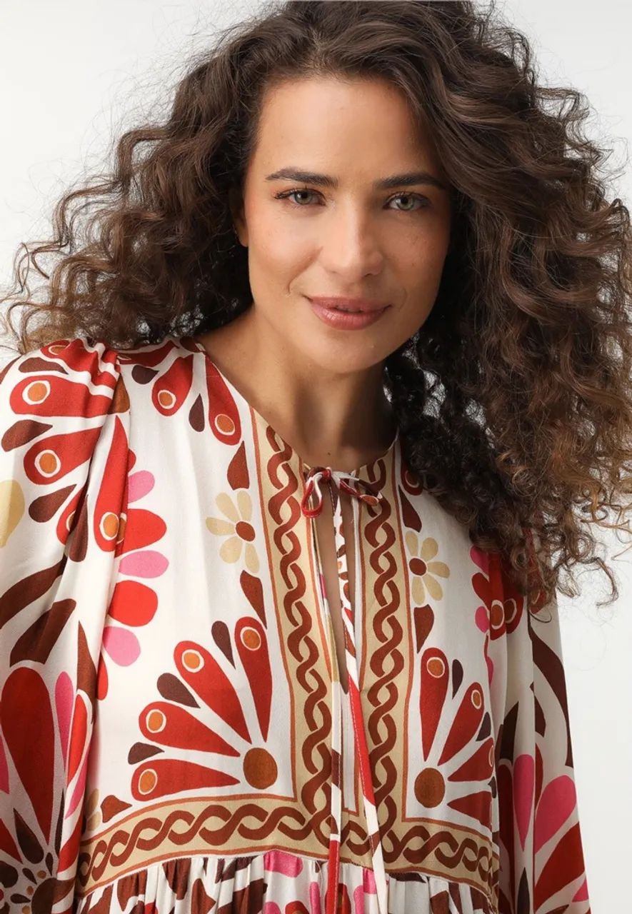 Vestido Farm MIDI Florejo OFF-WHITE  - Foto 2
