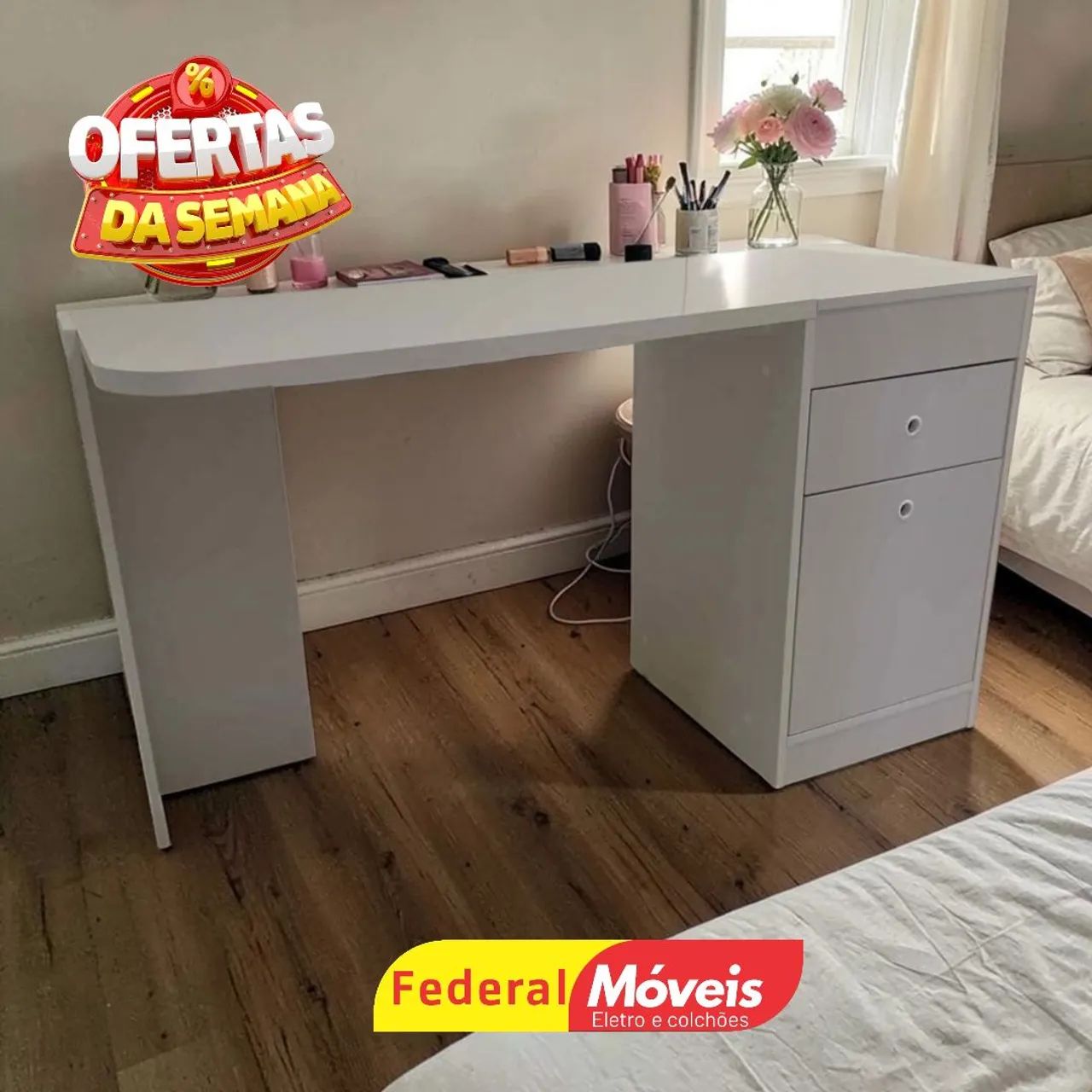 Penteadeira e Escrivaninha Espelho Super Oferta - Entregamos