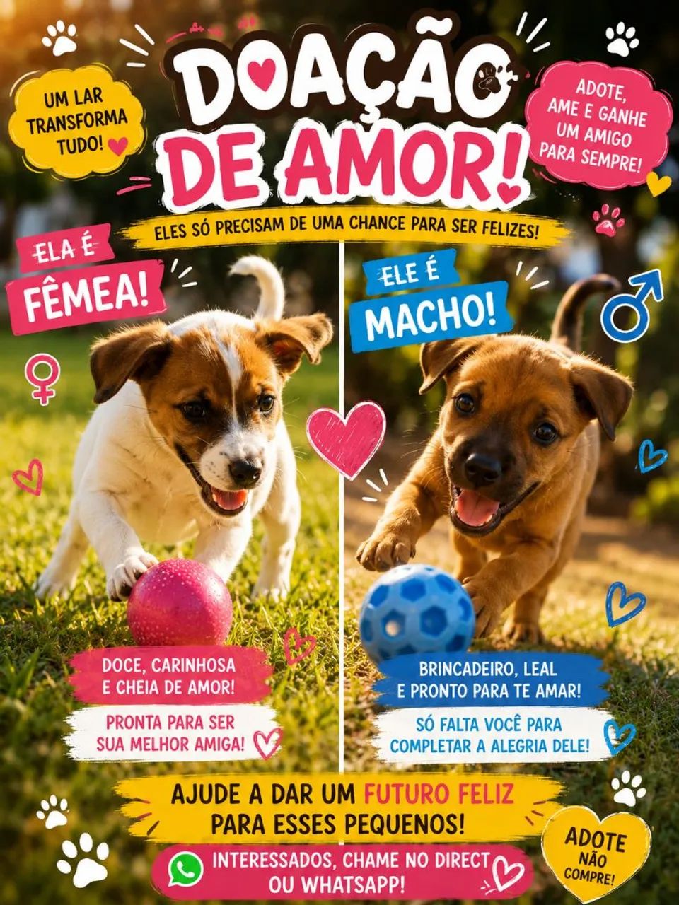 Filhotes para doação 