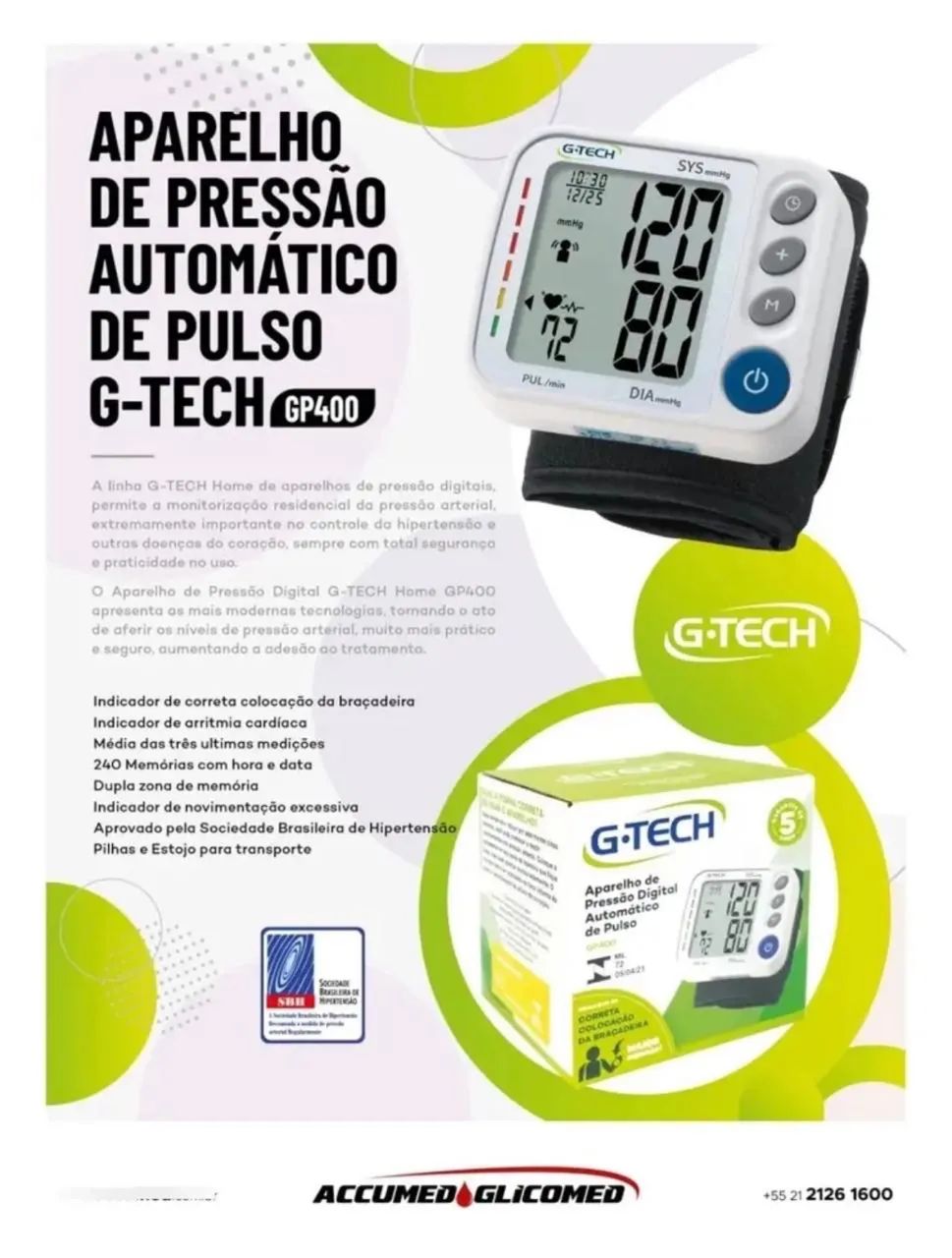 Aparelho de Pressão Digital Automático de Pulso G-TECH - Foto 4