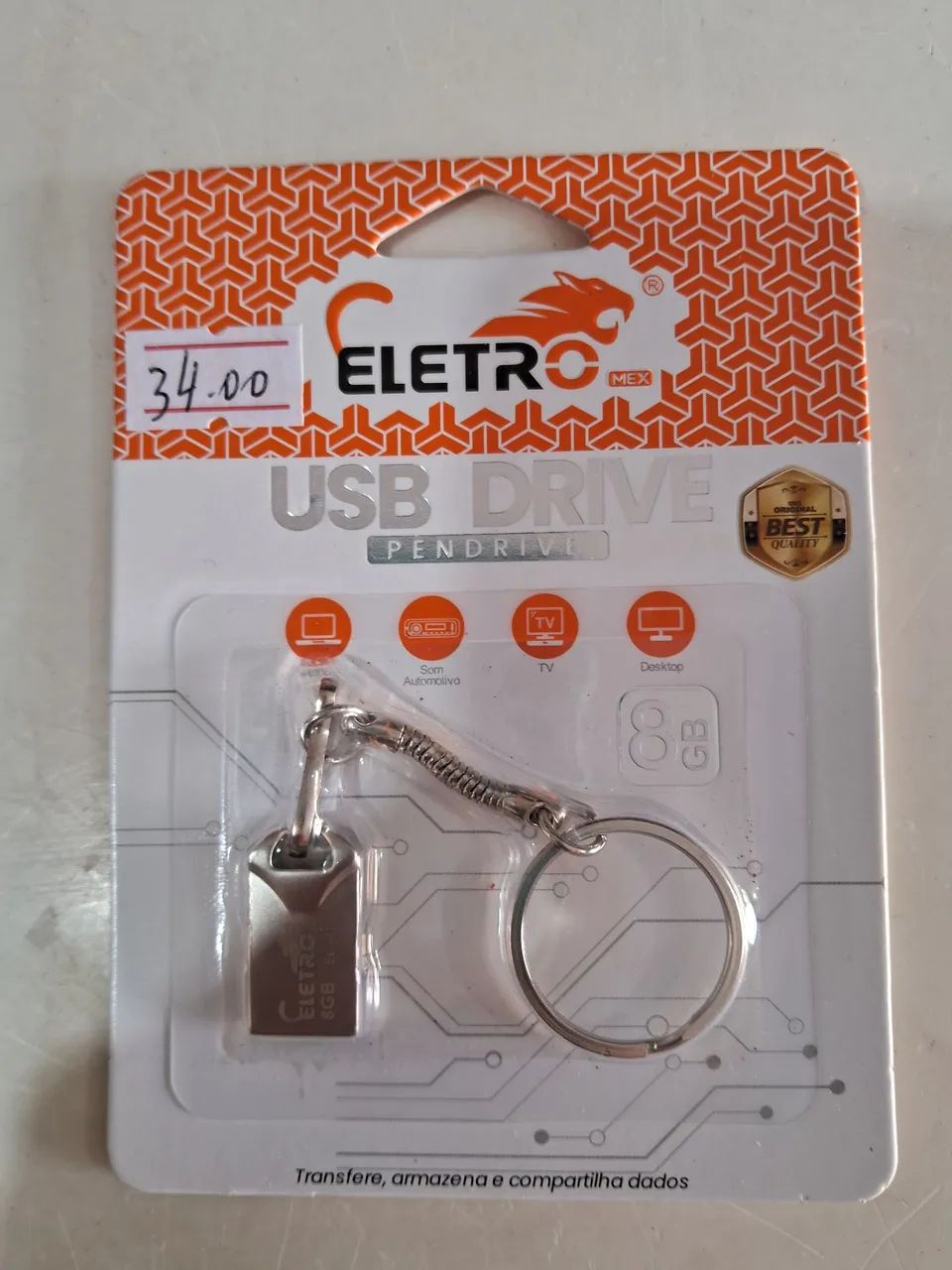 Pen drive Eletromex 8 gb