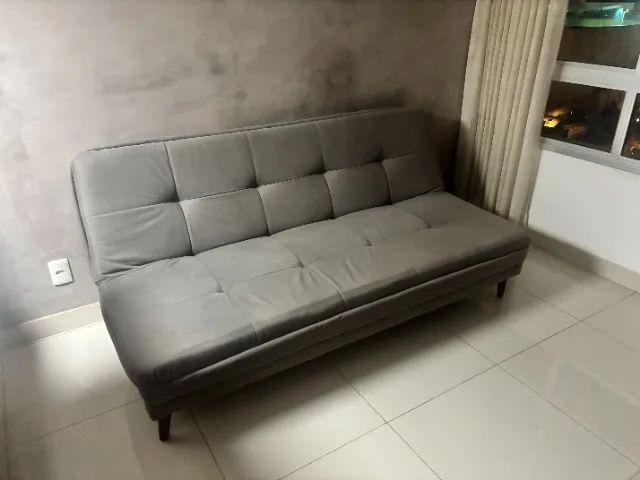 Sofa Cama - 3 lugares - Cor Cinza