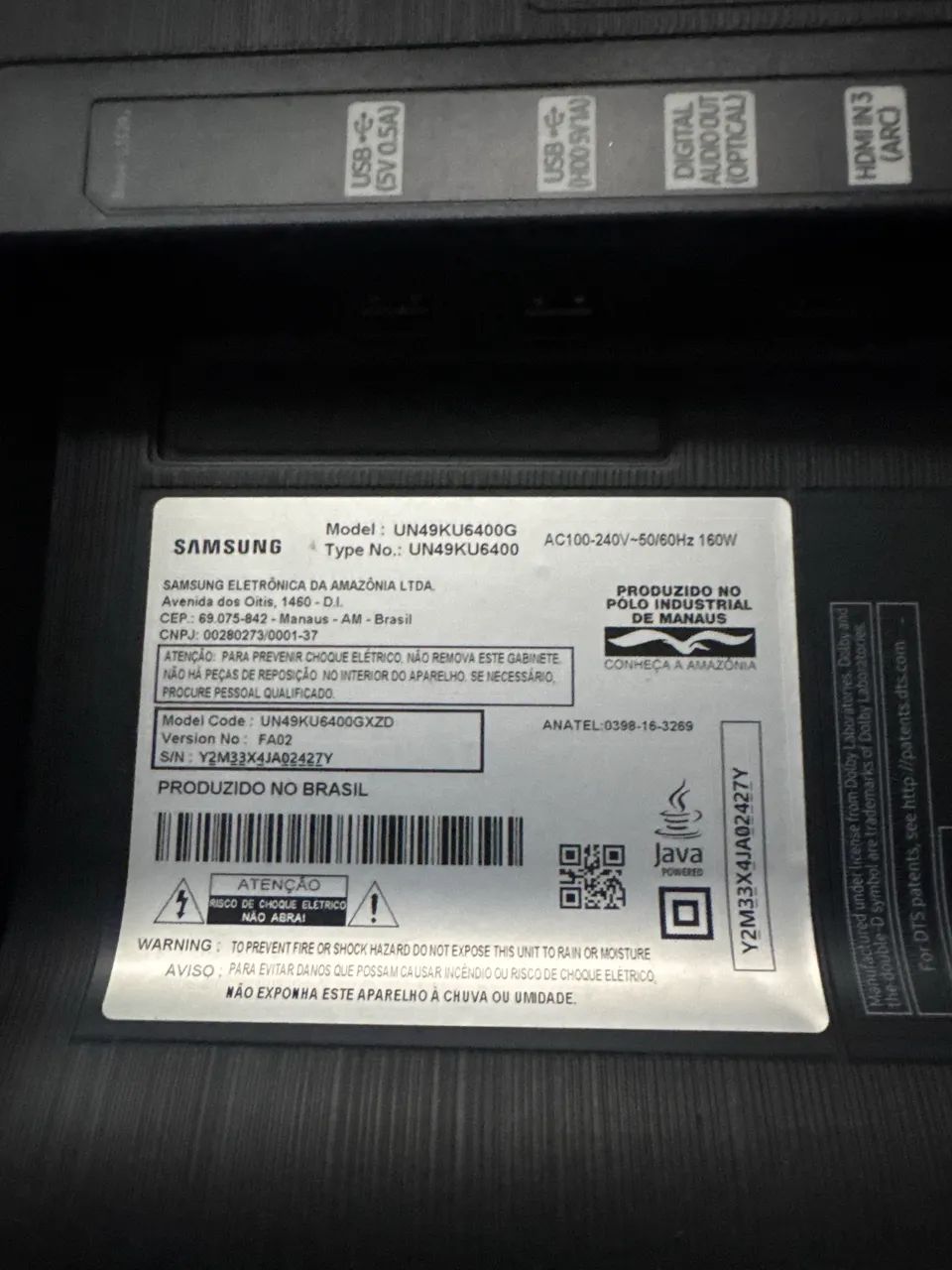 TV Smart 49 4K UHD Samsung -  peças / está funcionando - Foto 4
