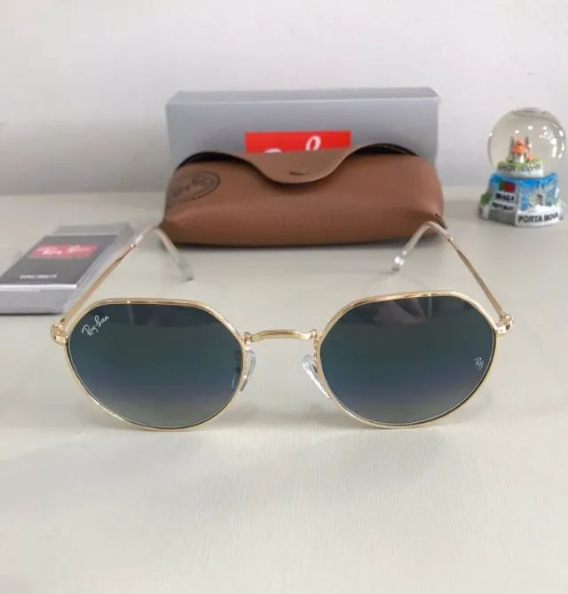 óculos de sol ray ban jack azul - Foto 3