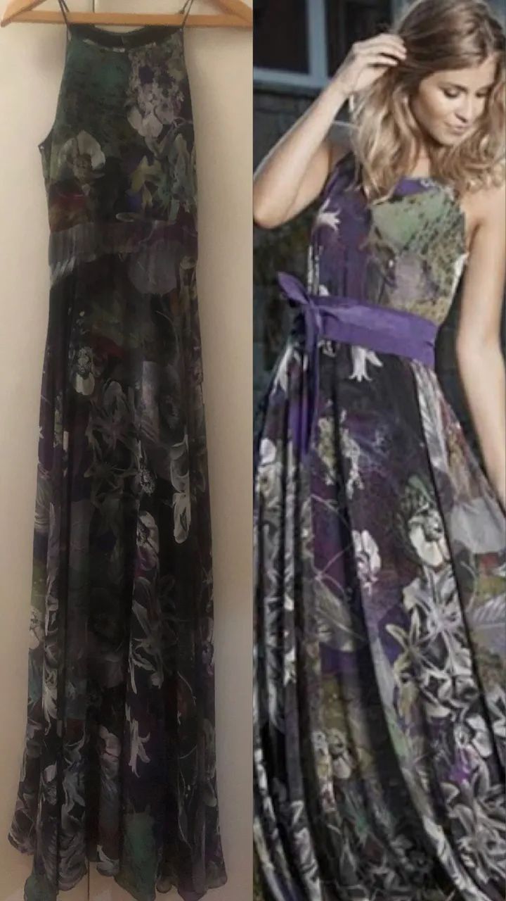 80 no pix -Vestido longo Zinzane 