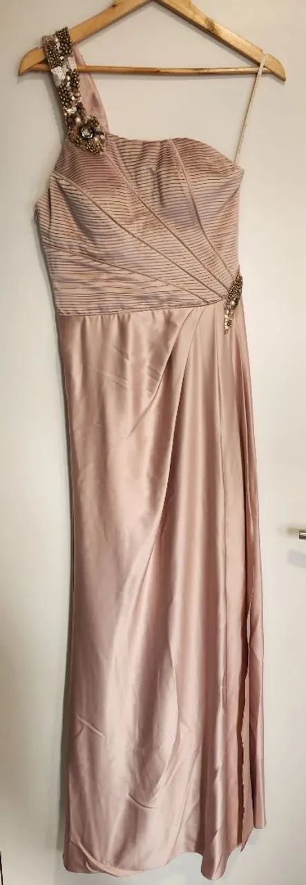 Vestido longo em cetim Victor Dzenk - Foto 2