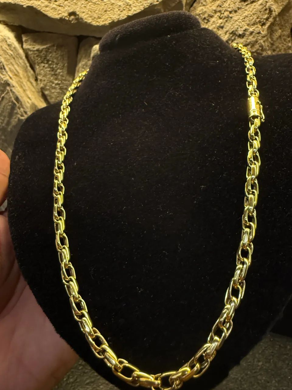 Cordão de ouro 18k modelo elo duplo  - Foto 5