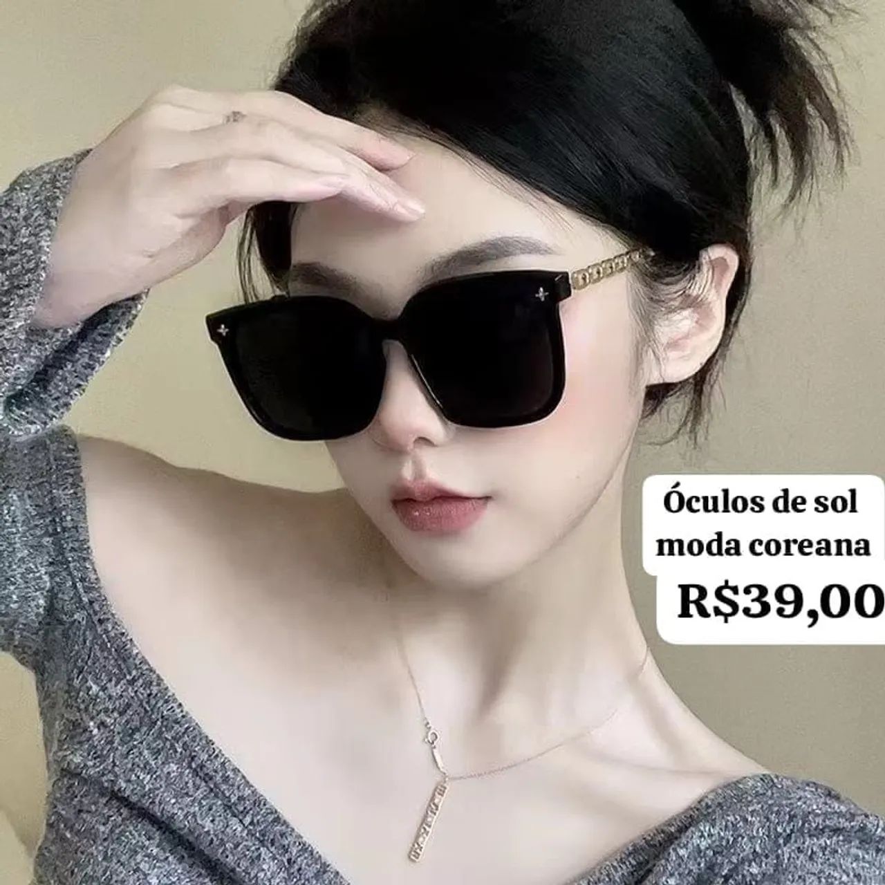 Óculos feminino Moda coreana  - Foto 3