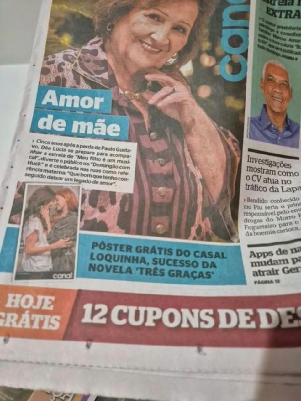 Jornal Extra 10.05, com poster Loquinha Alanis e Gabi (raro) - Foto 4