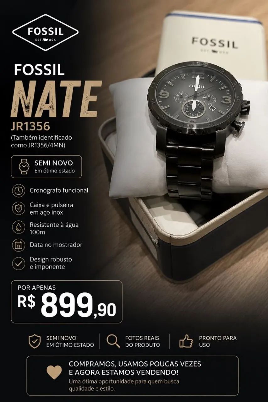 FOSSIL NATE <br><br>JR1356