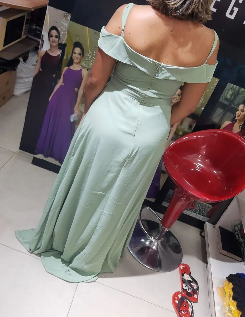 Vestido cor verde menta  - Foto 4
