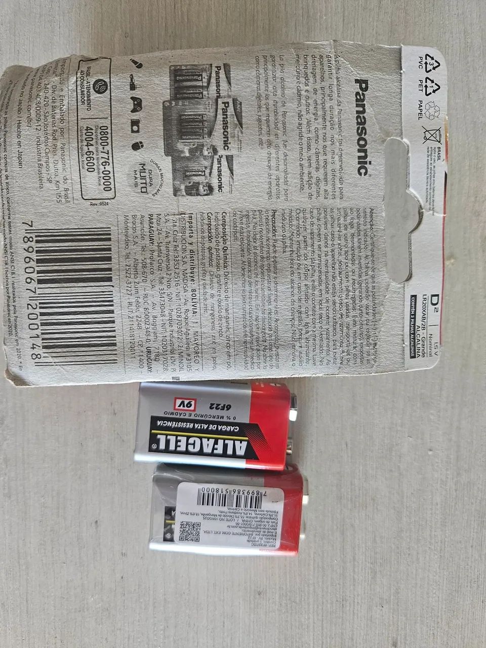 Pilha d2 grande e bateria 9v - Foto 2