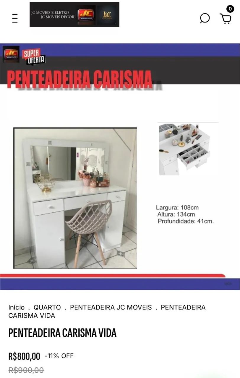 PENTEADEIRA CARISMA BRANCA