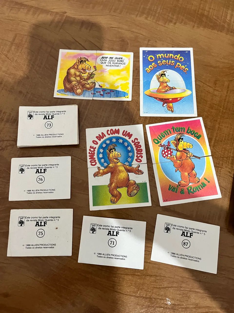 Figurinhas do album Alf - 1986