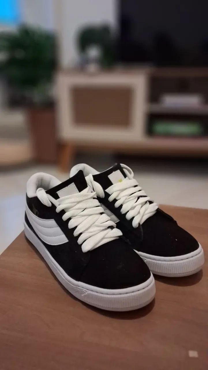 Tênis Casual Preto e Branco  - Foto 2