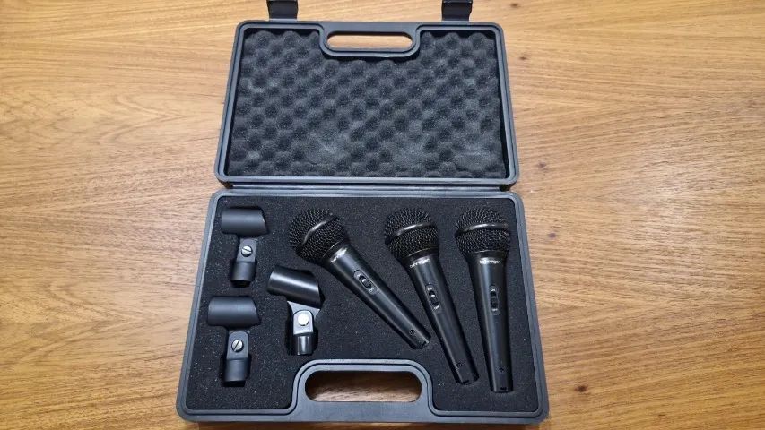 KIT COM 3 MICROFONES BEHRINGER ULTRAVOICE XM1800S - SEMINOVOS / EXCELENTE ESTADO - Foto 4