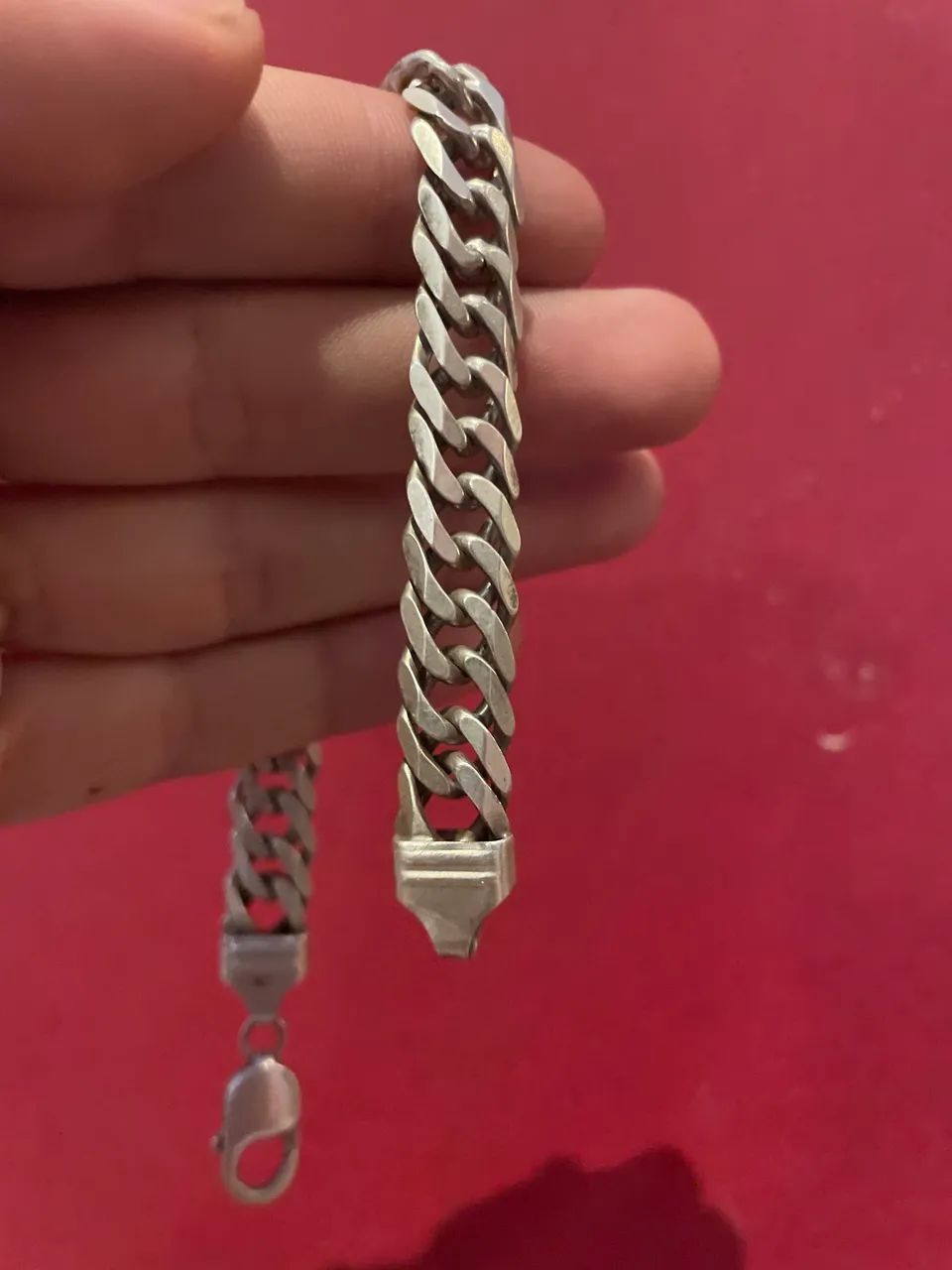 pulseira prata elo triplo 32gm - Foto 4