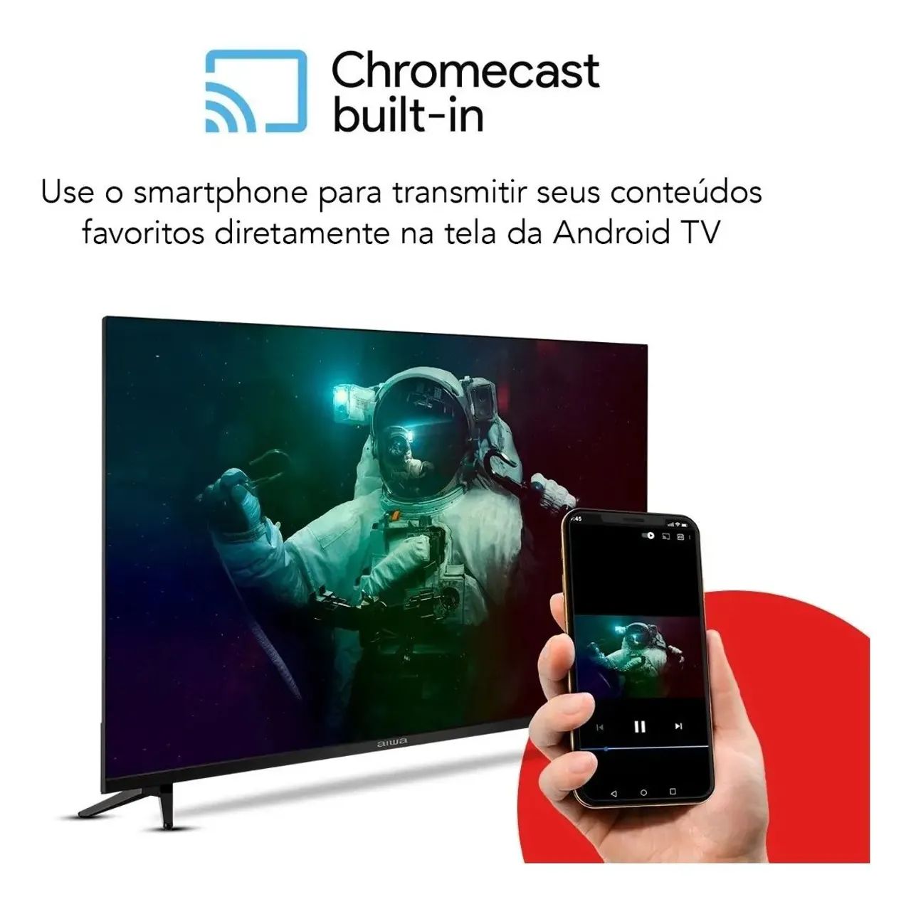 TV AIWA 50" MUITO NOVA E MUITO BOA COM COMANDO DE VOZ 7 MESES DE USO - Foto 4