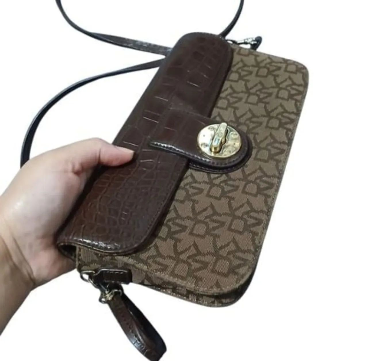Bolsa dkny tiracolo marrom - Foto 2