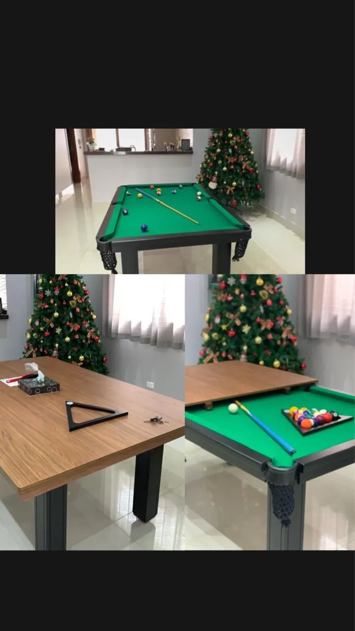 Vendo mesa de sinuca e jantar